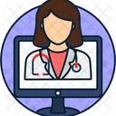 Online Doctor Consultation Healthcare Icon