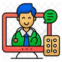 Online Doctor Online Physician Online Surgeon Icon