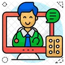 Online Doctor Online Physician Online Surgeon Icon