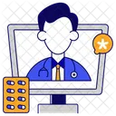 Online Doctor Online Physician Online Surgeon Icon