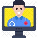 Online Doctor Online Physician Online Surgeon Icon