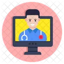 Online Doctor Online Physician Online Surgeon Icon