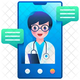 Online Doctor Visit  Icon