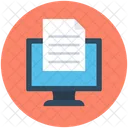 Online Document Monitor Lcd Icon