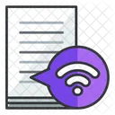 Wifi Document Online Icon