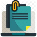 Online Document Attachment  Symbol