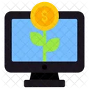 Online Dollar Plant Money Plant Online Financial Plant Icon