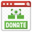 Online Donate Online Money Charity Icon