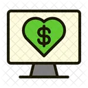Business Online Donation Monitor Icon