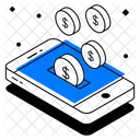 Mobile Money Online Earning Mobile Wallet Icon