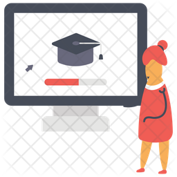 Online Education Icon Of Flat Style Available In Svg Png Eps Ai Icon Fonts