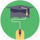 Reading Online Mortarboard Icon
