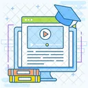 Online Education Online Learning Elearning Icon