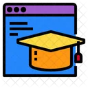 Website Graduation Cap Technology Icon