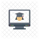 Online Education Online Gradution Degree Icon