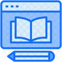 Online Education Knowledge Web Icon