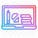 Online Education Laptop Computer Icon
