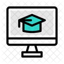Online Education Online Graduation Online Study Icon