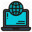 Online Education Laptop Notebook Icon