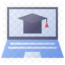 Online Education Online Graduation Online Study Icon