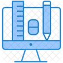 Online Education Pincil Scale Icon