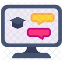 Online Education Screen Online Learning Icon