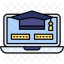 Online Education E Learning Digital School Icon