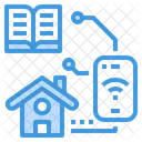 Online Education Book Home Icône