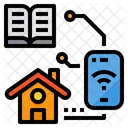 Online Education Book Home Icône