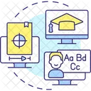 Online Education System Symbol