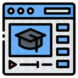 Online Education Video  Icon