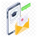 Newsletter Online Educational Mail Mobile Mail Icon