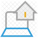 Zuhause Laptop Internet Symbol