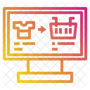 Online Shopping Monitor Bildschirm Symbol