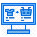 Online Shopping Monitor Bildschirm Symbol
