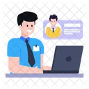 Online Employee Chat  Icon