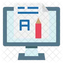 Online Exam Online Test Online Learning Icon
