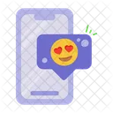 Online Review Online Feedback Heart Emoji Icône