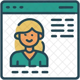 Online Female Profile  Icon