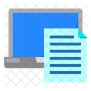 Laptop File Paper Icon
