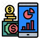 Mobilephone Graph Money Icon