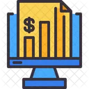 Online Financial Analysis Online Financial Report Financial Analysis Icon