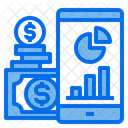Mobilephone Graph Money Icon
