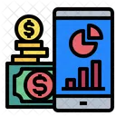 Mobilephone Graph Money Icon