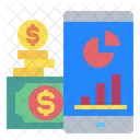 Mobilephone Graph Money Icon