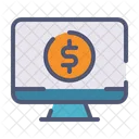 Online Financial Business Computer Monetize Icon