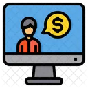 Online Financial Chat  Icon