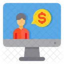 Online Financial Chat  Icon