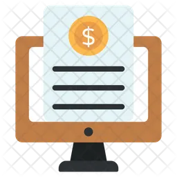 Online Financial Document  Icon