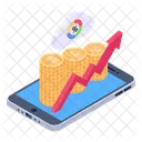 Online Financial Growth  Icon